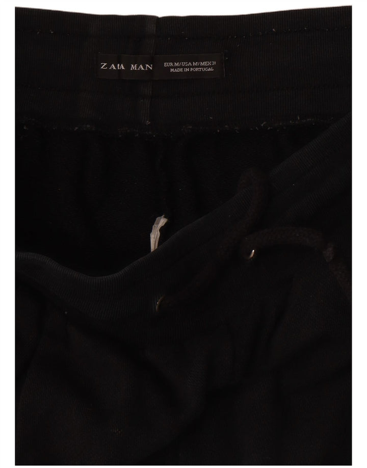 Pantaloncini sportivi Bermuda da uomo Zara medi neri