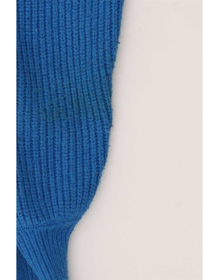Maglione maglione a collo alto da donna Marks & Spencer UK 16 grande viscosa blu