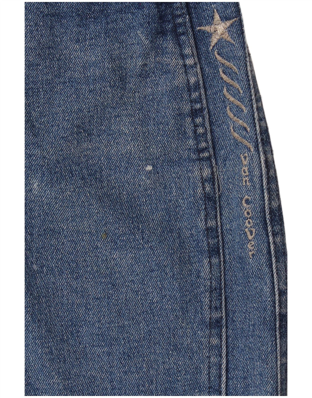 Mini gonna di jeans vintage da donna IT 46 grande W32 in cotone blu
