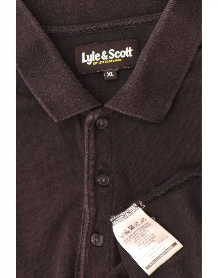 Polo da uomo Lyle & Scott XL in cotone nero