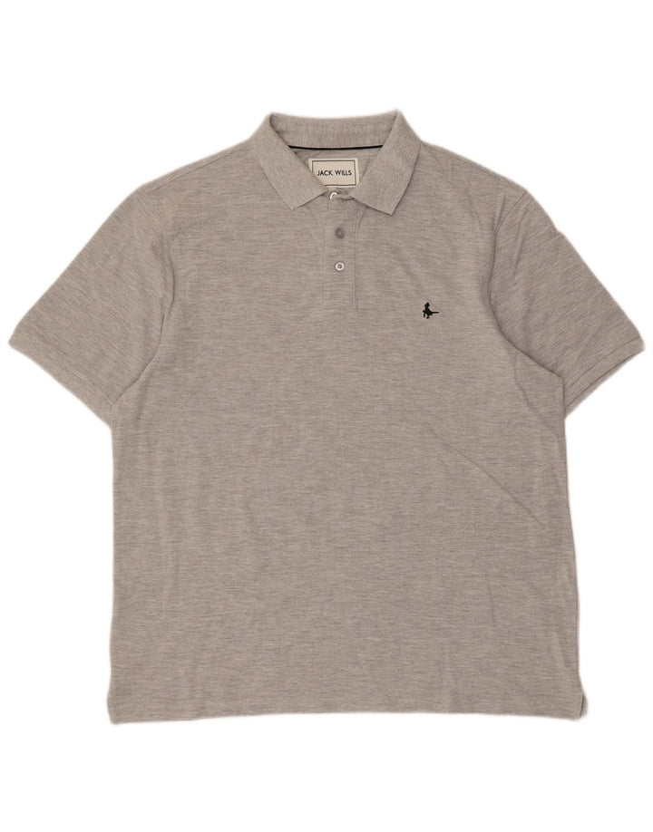 Polo da uomo Jack Wills XL in cotone grigio