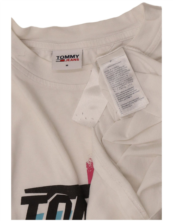 T-shirt grafica da uomo Tommy Hilfiger Top in cotone bianco medio