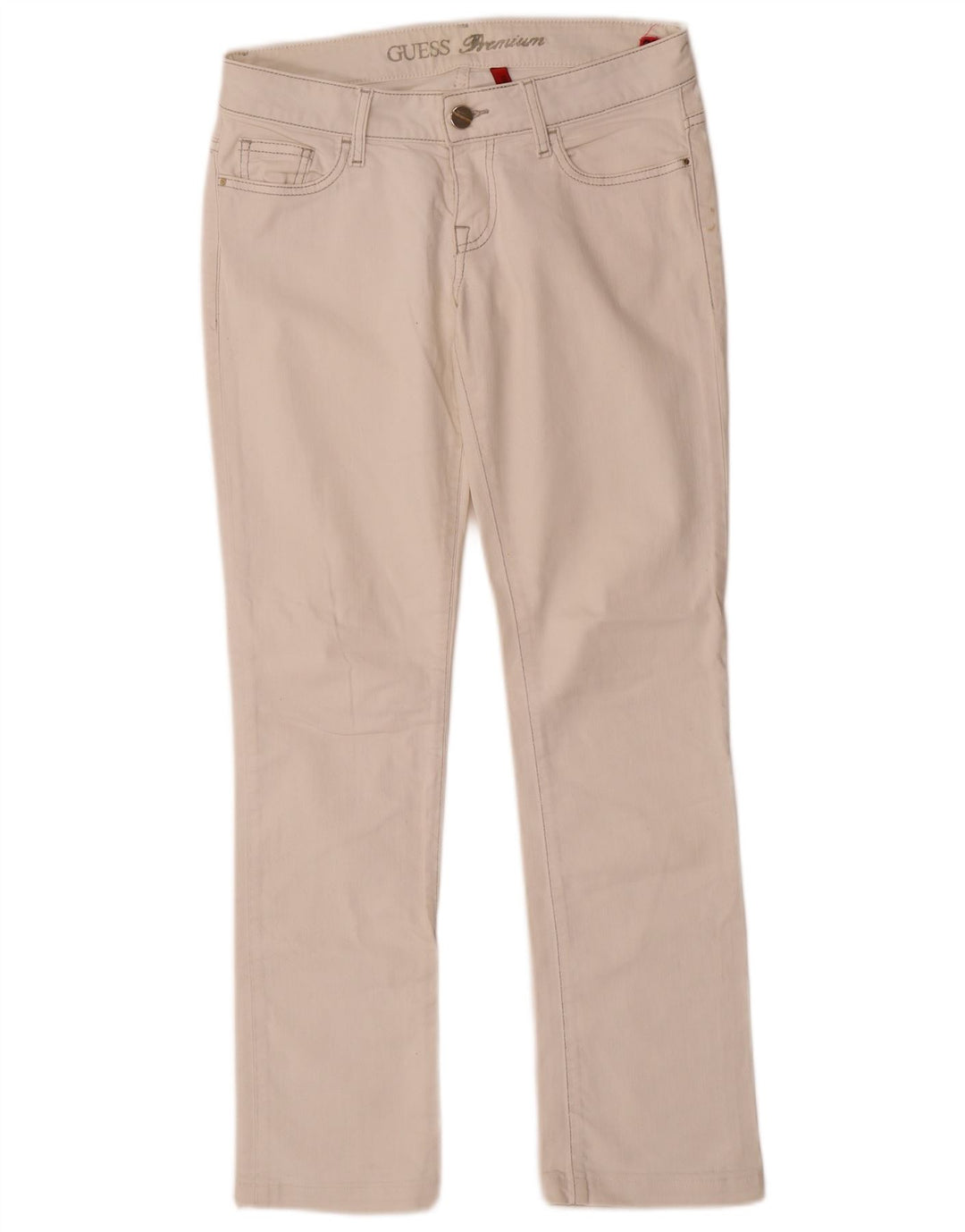 Jeans slim elasticizzati da donna Guess W27 L28 cotone bianco