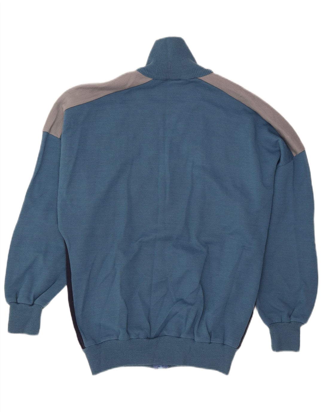 Giacca da ginnastica vintage da uomo UK 42 Large Blue Colourblock