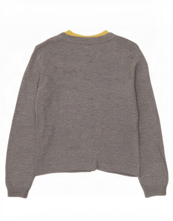 Maglione cardigan da donna Boden UK 12 Blocco colore grigio medio