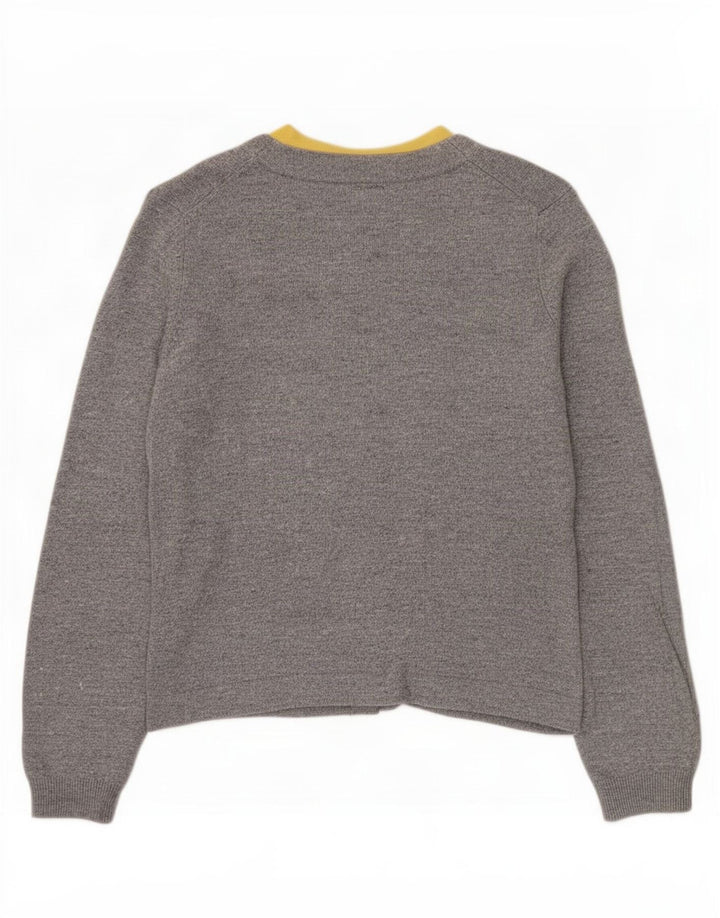 Maglione cardigan da donna Boden UK 12 Blocco colore grigio medio