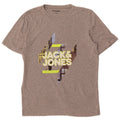T-shirt grafica da uomo Jack & Jones Top in cotone grigio medio