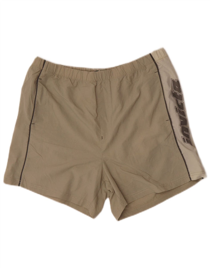 Pantaloncini da bagno grafici da uomo Invicta Large Beige Colourblock in poliammide
