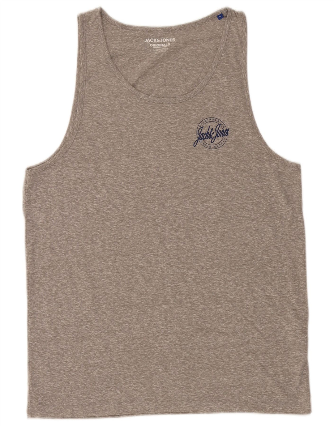 T-shirt da uomo Jack & Jones Top grande in poliestere chiazzato grigio