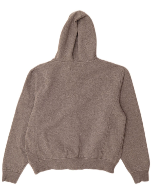 Maglione con cappuccio e zip grafica da donna Fila UK 10 piccolo cotone grigio