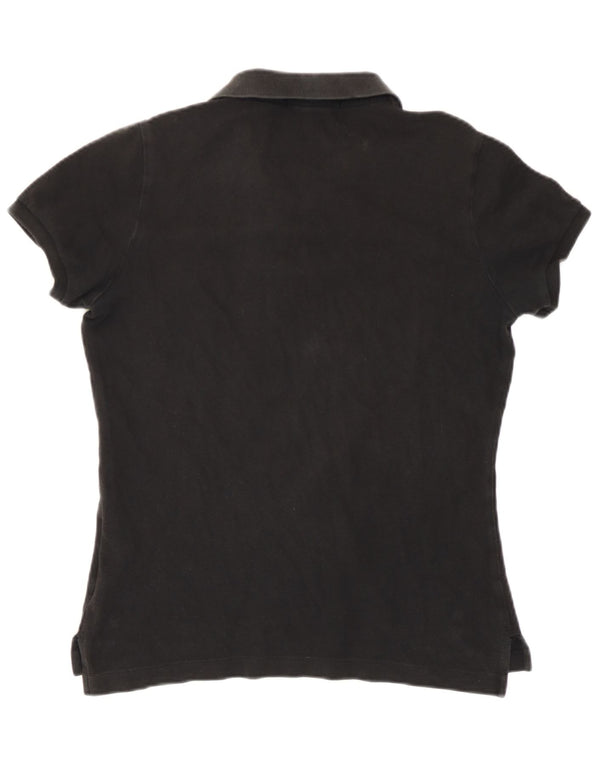 Polo skinny da donna Ralph Lauren UK 14 grande cotone nero