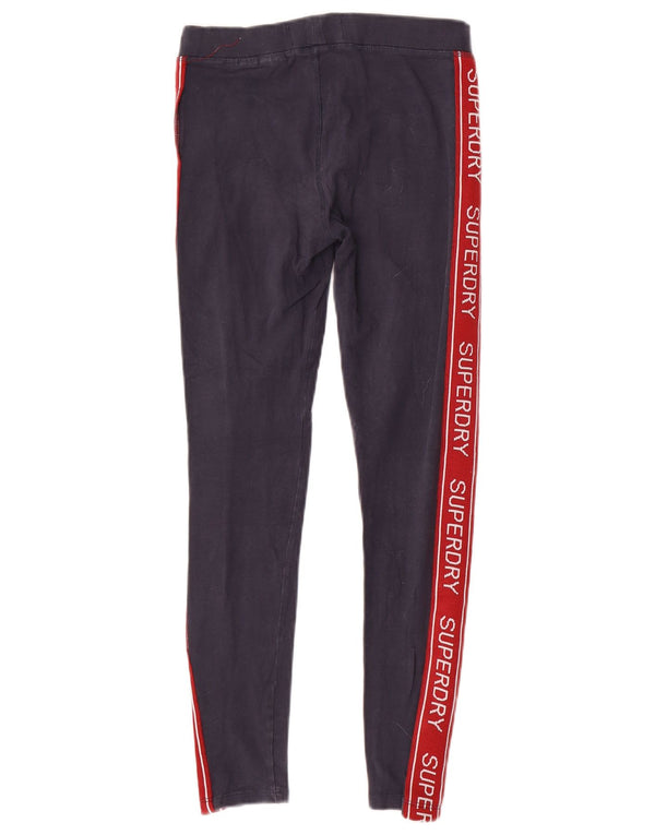 Leggings grafici da donna Superdry UK 6 XS blu navy color block