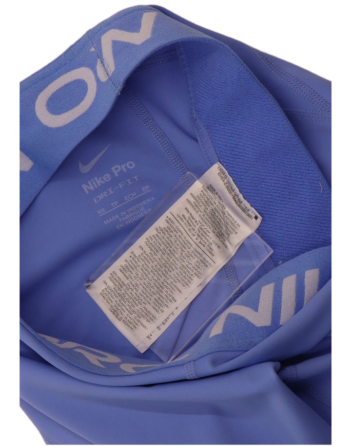 Leggings grafici NIKE da donna Dri Fit UK 6 XS poliestere blu