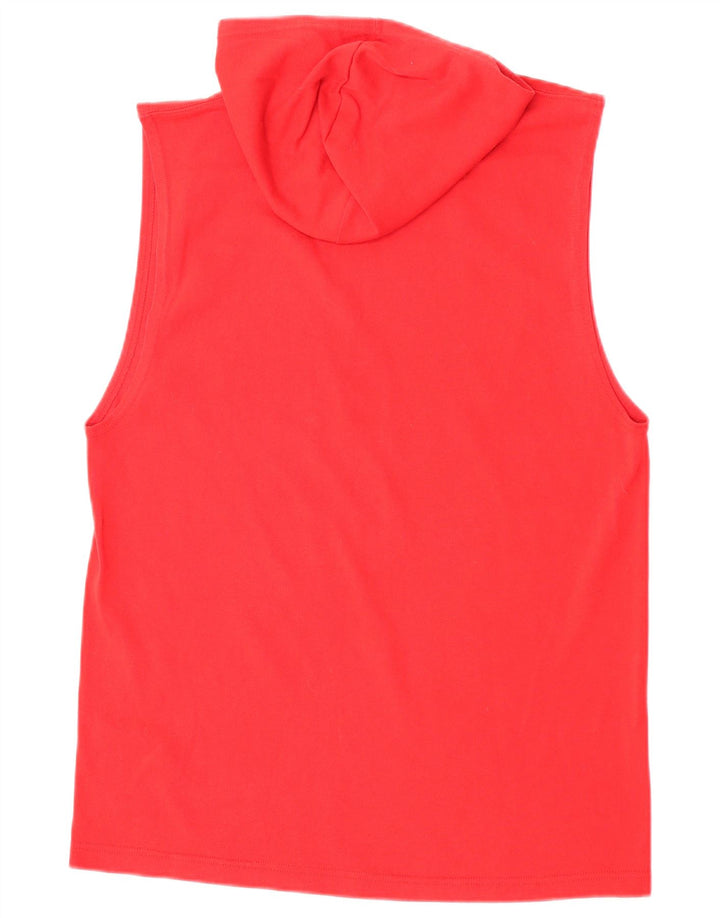 Canotta grafica da uomo con cappuccio Champion, cotone rosso medio
