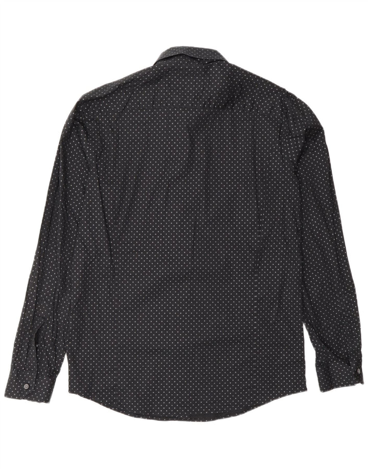 Camicia DKNY da uomo slim fit media nera maculata