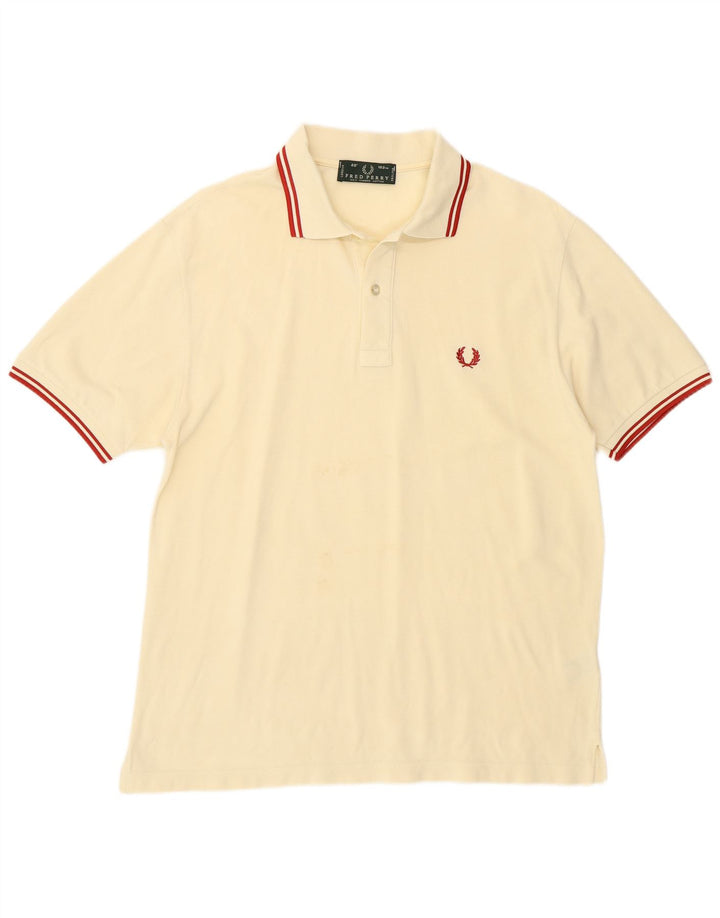 Polo da uomo Fred Perry piccola in cotone bianco sporco