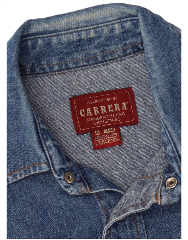 Camicia in denim da uomo Carrera taglia 39/40 cotone blu medio