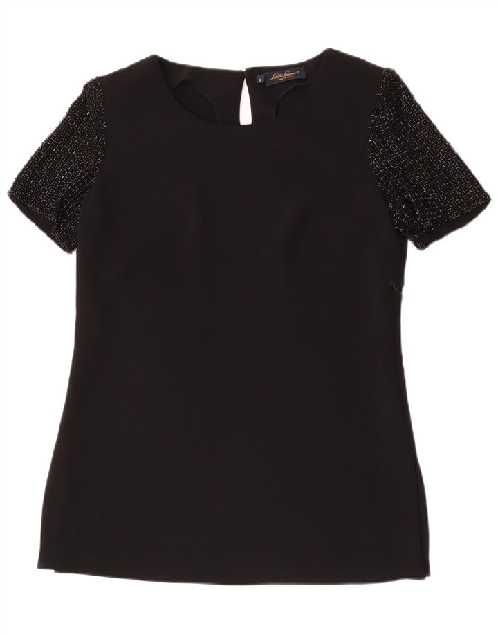 Luisa Spagnoli Camicetta da donna Top UK 10 Small Nero Poliestere