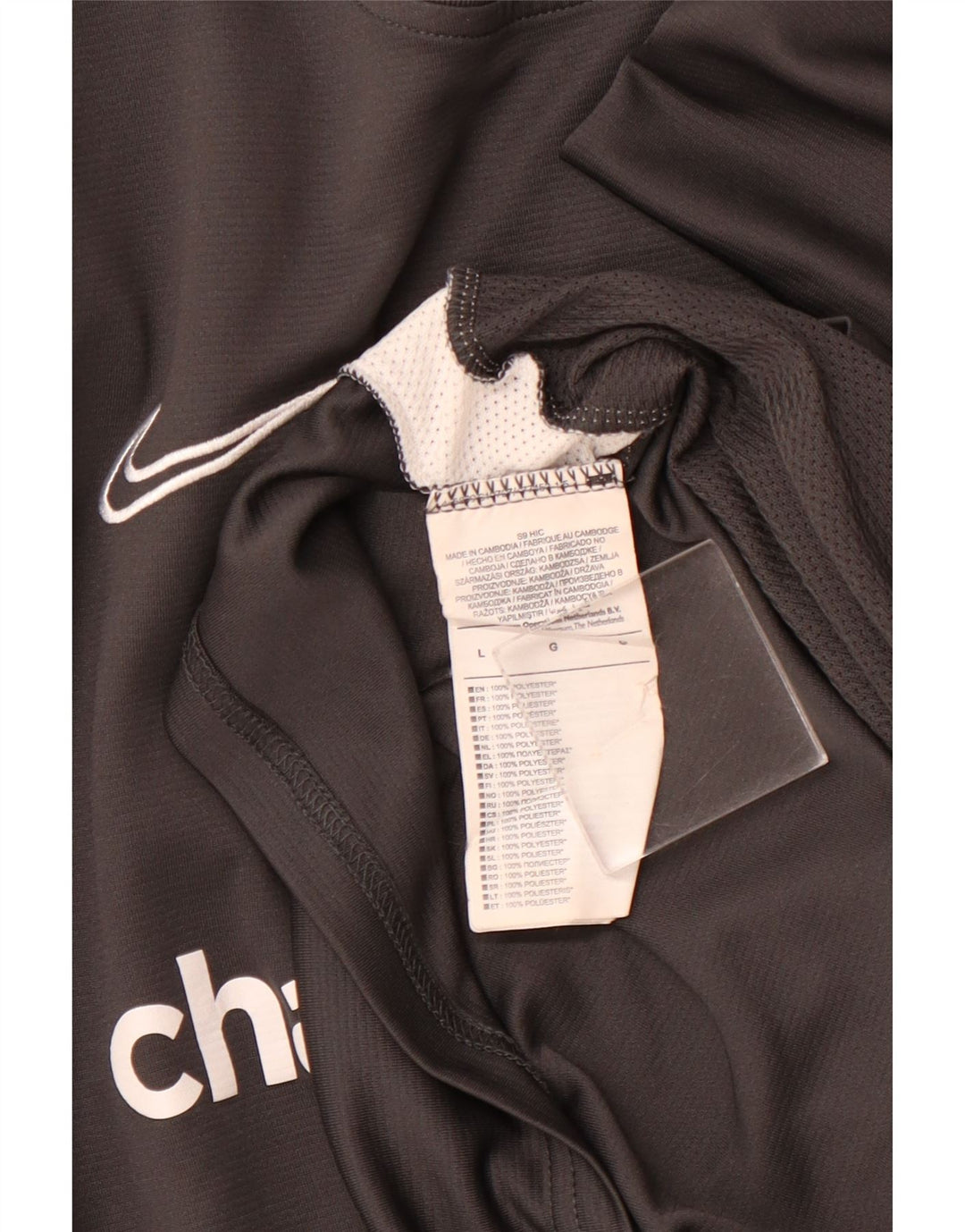 T-shirt grafica da uomo NIKE Top grande in poliestere color block grigio