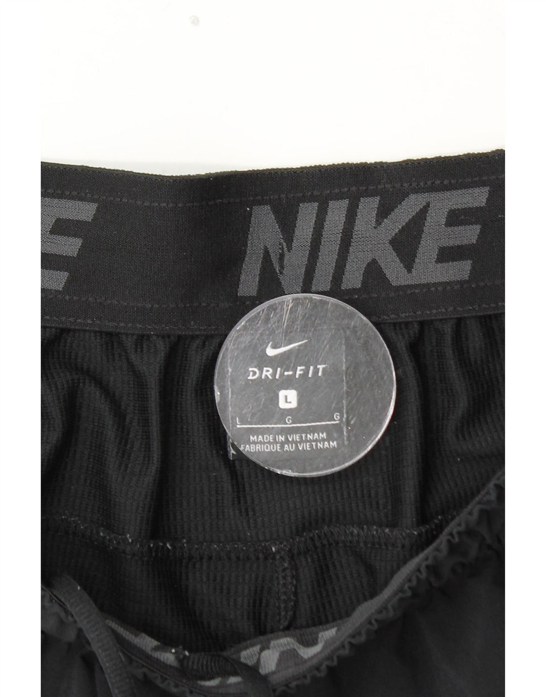 NIKE Pantaloncini sportivi grafici Dri Fit da uomo di grandi dimensioni in poliestere nero