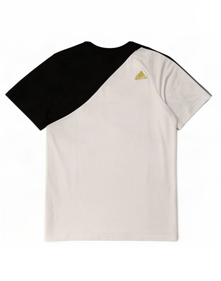 T-shirt da uomo Adidas Top Small bianca color block