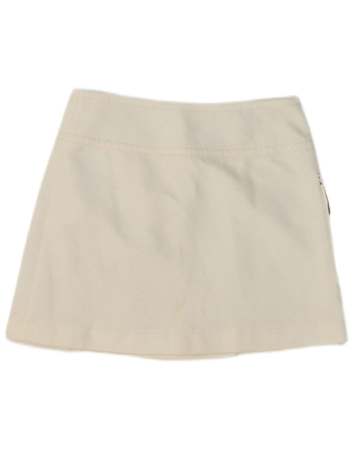 Mini gonna avvolgente da donna Max & Co. UK 8 piccola W32 cotone bianco