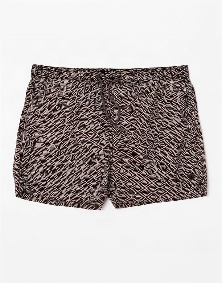 Pantaloncini da bagno da uomo Superdry XL poliestere geometrico nero