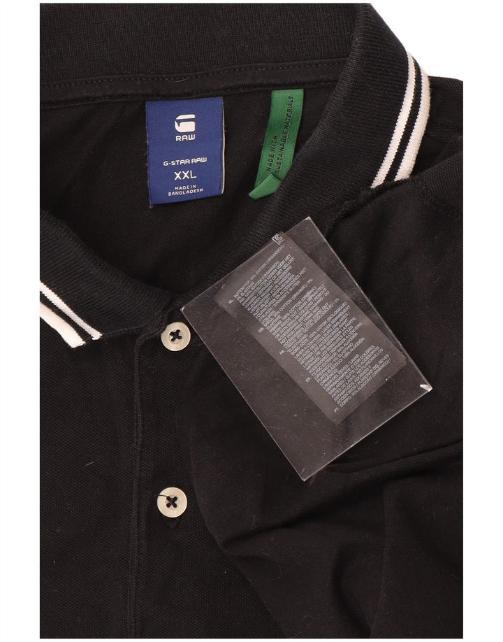 Polo da uomo G-STAR 2XL cotone nero