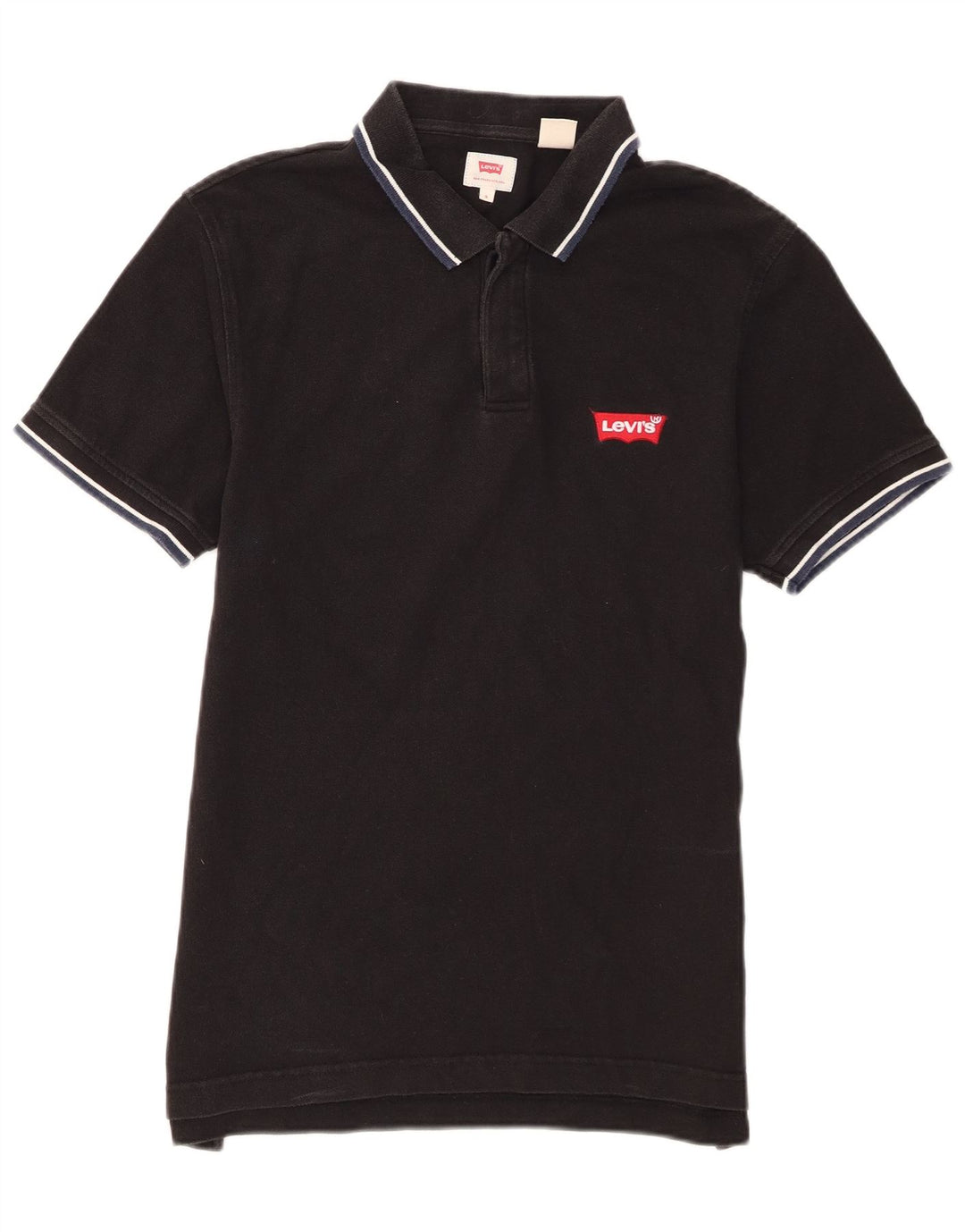 Polo Levi's da uomo piccola in cotone nero
