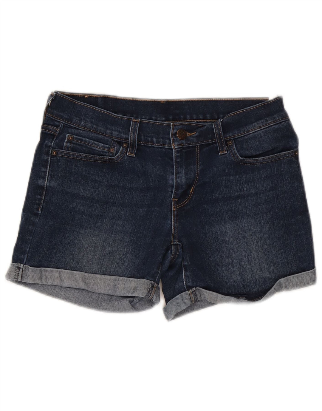 Pantaloncini di jeans da donna Levi's W26 piccoli in cotone blu
