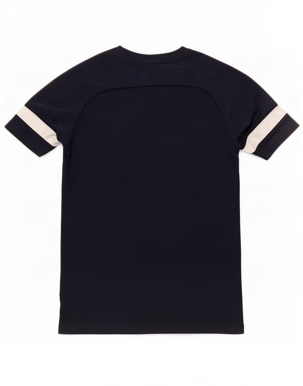 Nike Boys Dri Fit T-Shirt Top 12-13 Years Large Navy Blue Colourblock