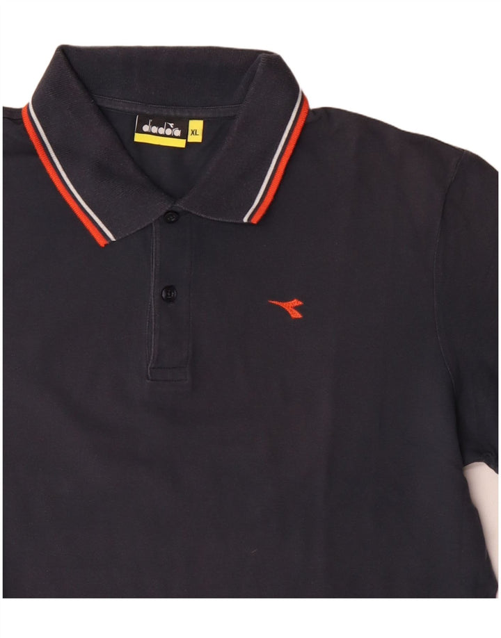 Polo DIADORA Uomo XL Blu Navy Cotone