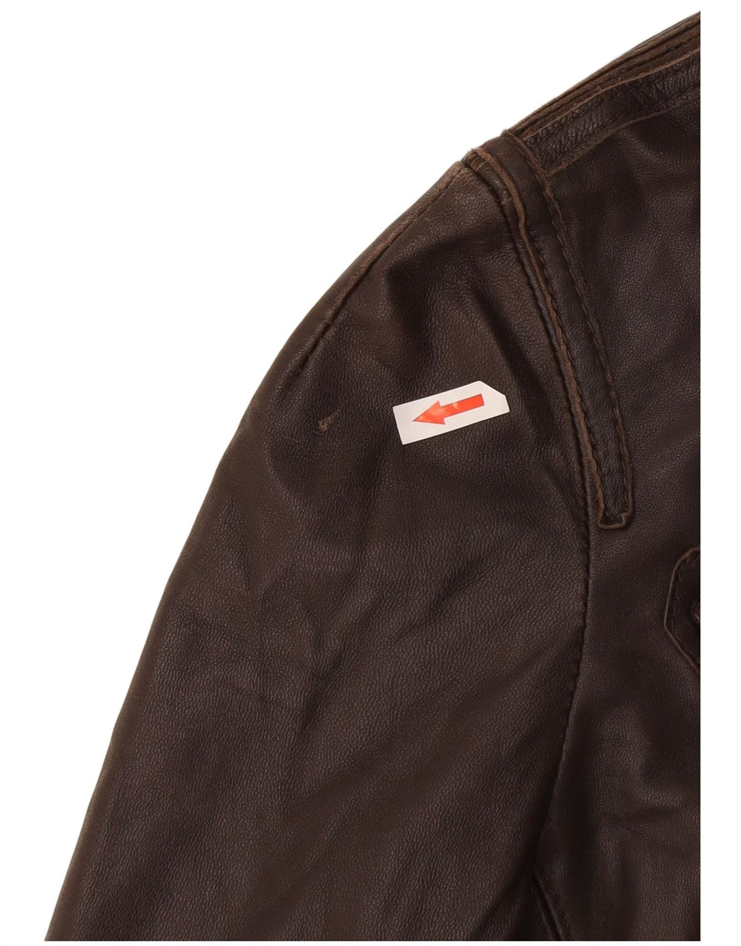 Giacca in pelle da donna Zara UK 10 piccola in pelle marrone