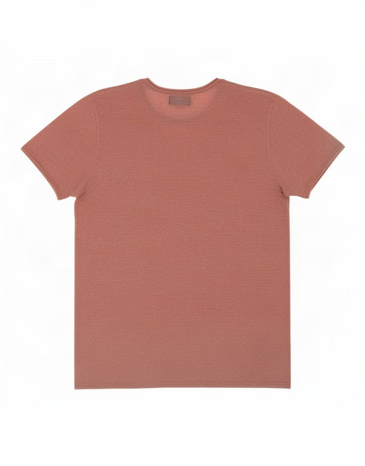 T-shirt da uomo Zara Top in poliestere mélange rosa medio