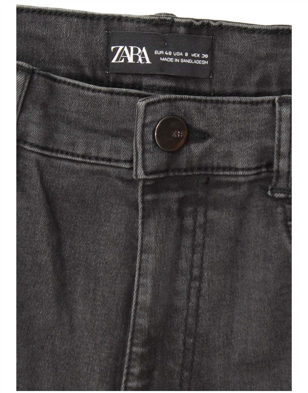 Jeans skinny effetto invecchiato da donna Zara EU 40 medio W30 L28 grigio