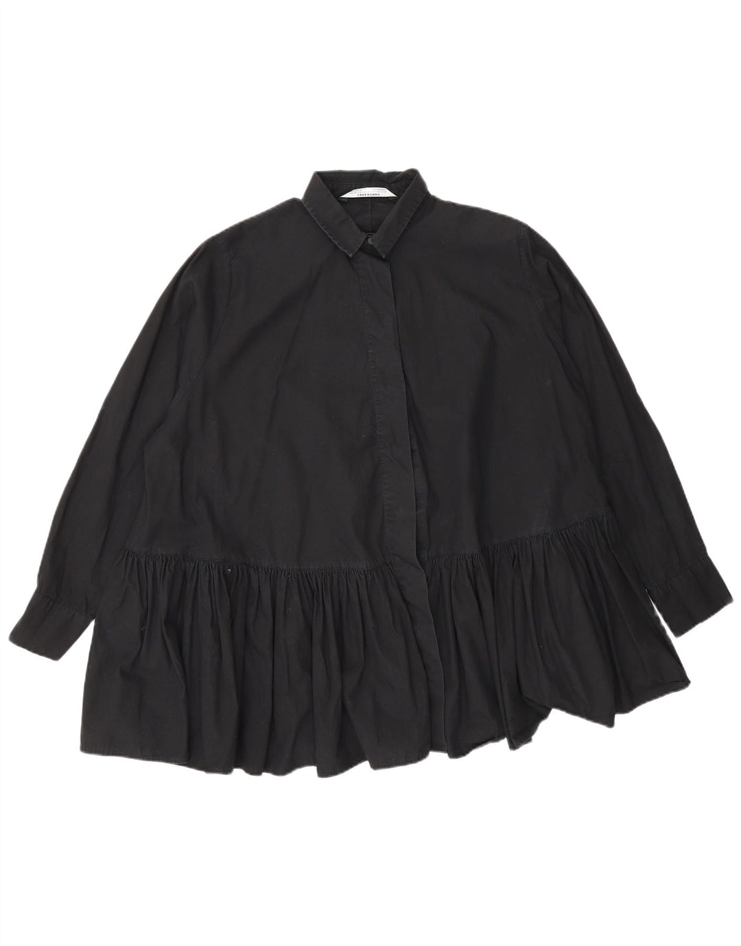 Camicetta oversize da donna Zara UK 10 piccola in cotone nero