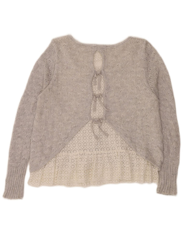 Maglione da donna con scollo a barca MINT VELVET UK 16 Grande acrilico grigio