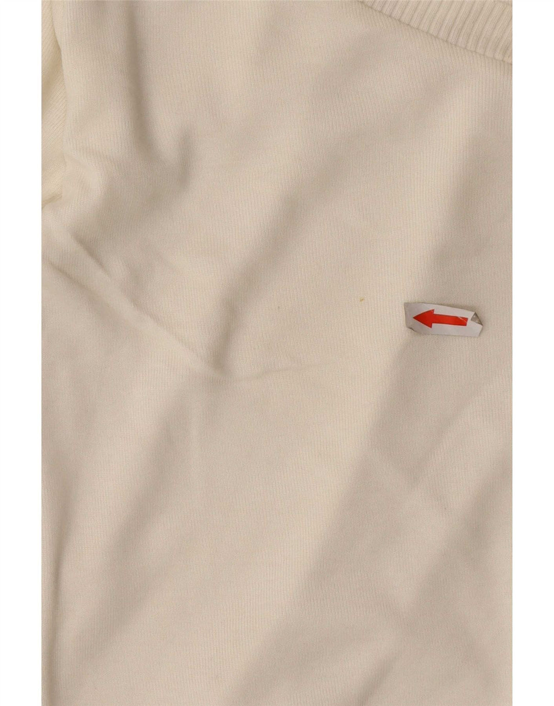 Maglione maglione corto con scollo a V da donna Massimo Dutti UK 12 medio bianco sporco