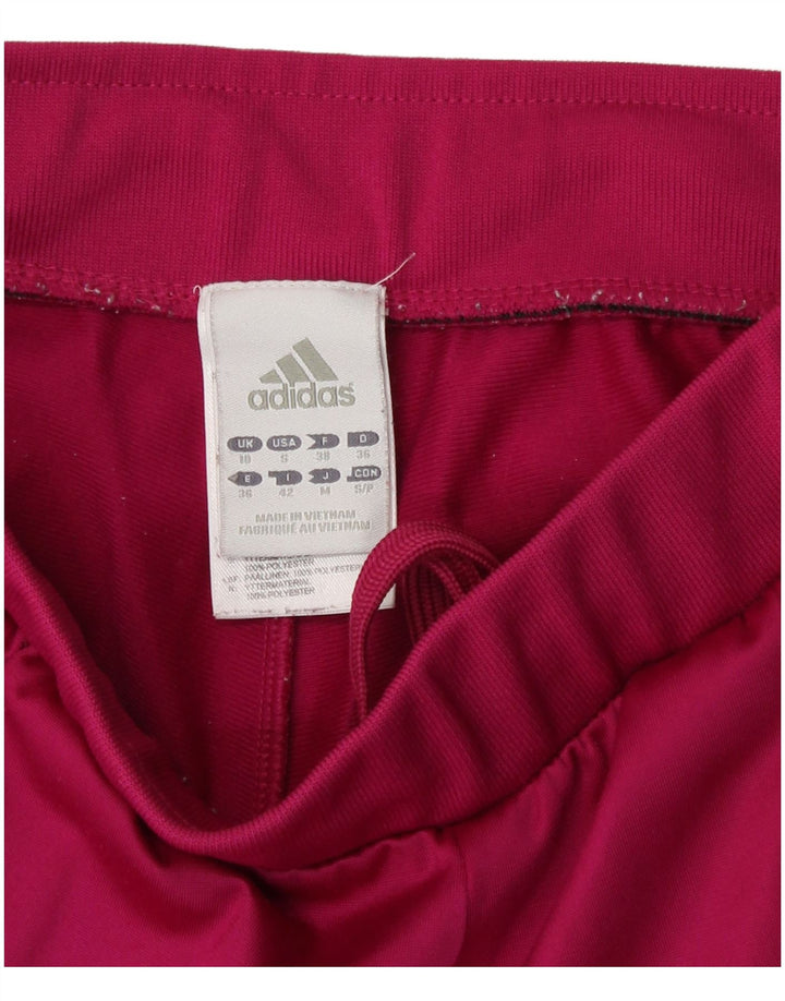 Pantaloni della tuta da donna Adidas UK 10 piccoli poliestere viola