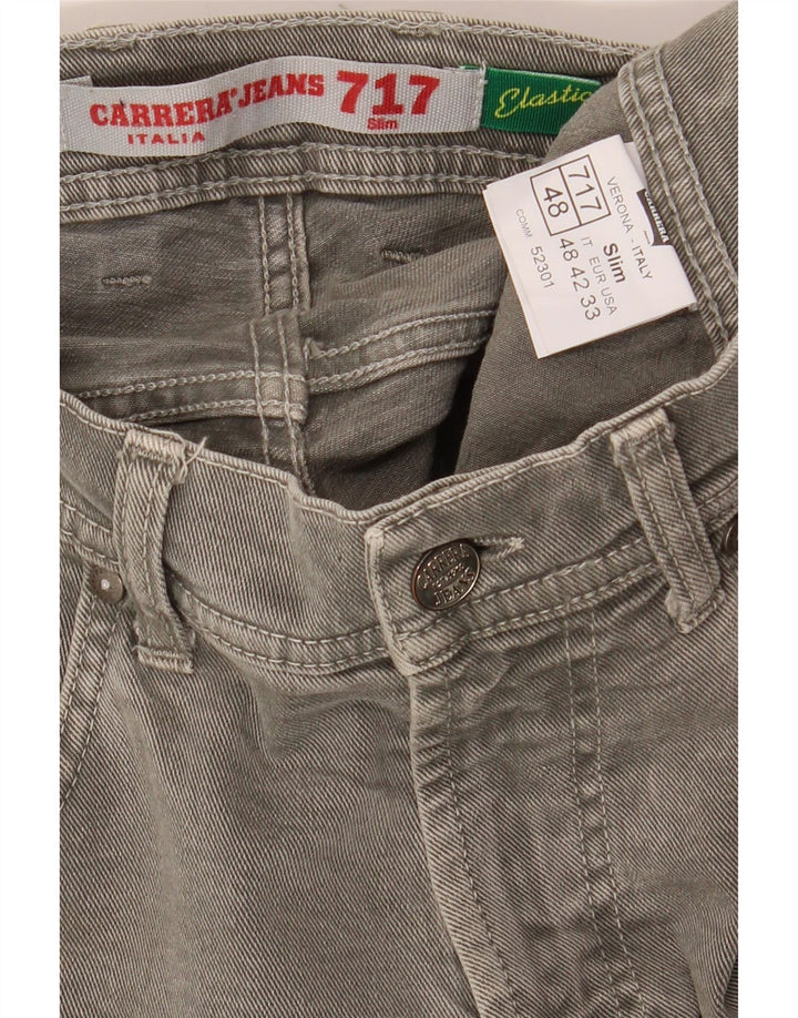 CARRERA Jeans 717 Slim da Uomo IT 48 Medio W33 L32 Cotone Grigio