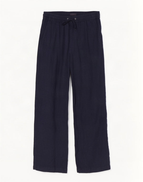 Pantaloni casual da donna Marks & Spencer UK 10 piccoli W28 L30 blu navy