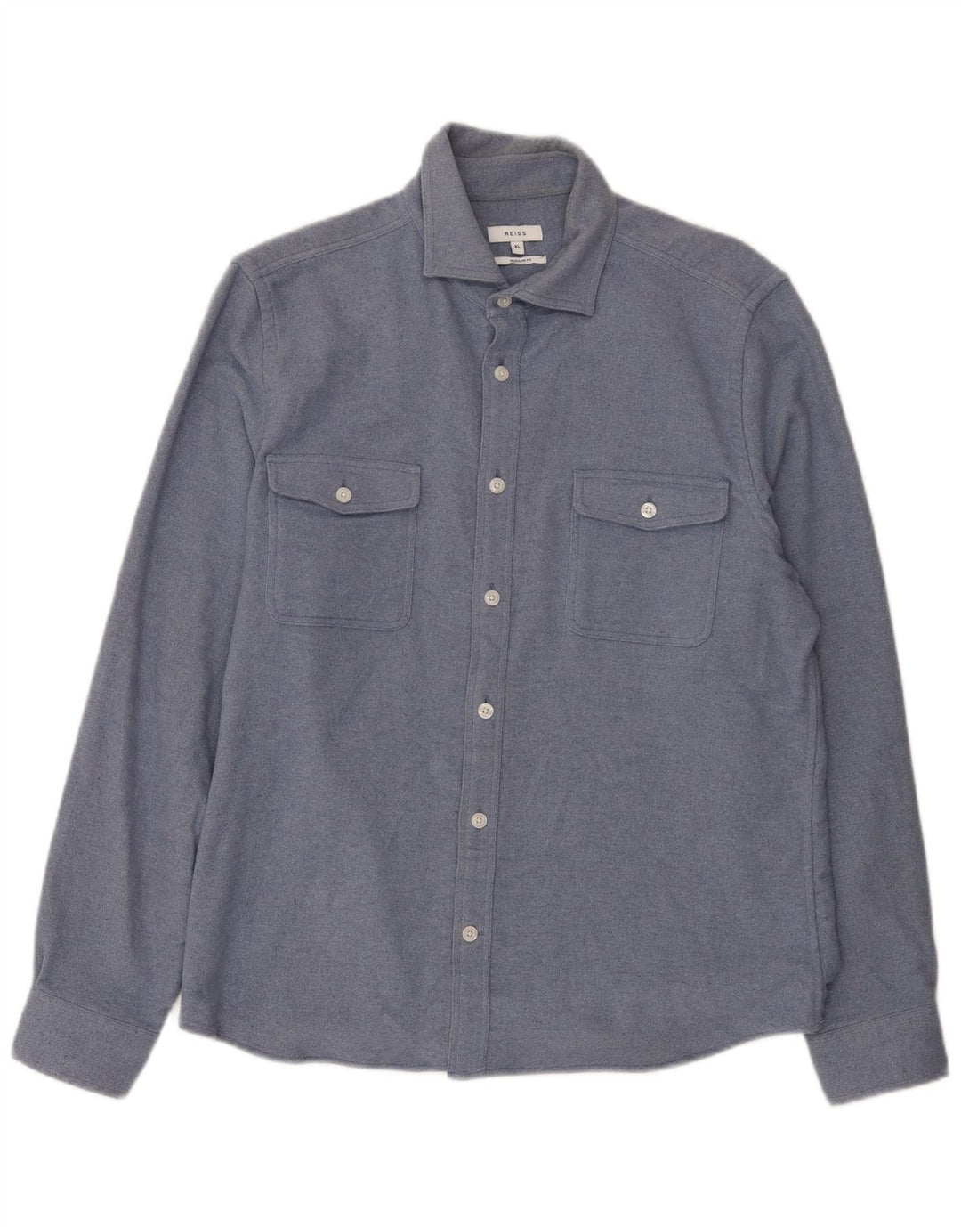 Camicia Reiss da uomo vestibilità regolare XL in cotone blu