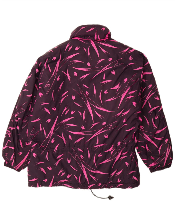 Giacca a vento oversize da donna Diadora UK 14 Viola medio floreale