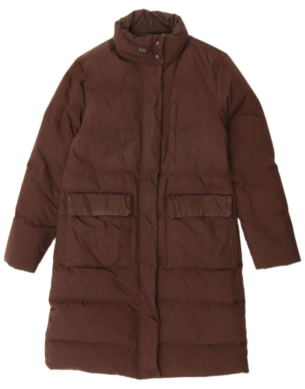 Cappotto imbottito con cappuccio da donna Aspesi UK 14 Nylon marrone medio