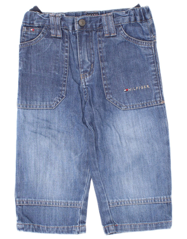 Tommy Hilfiger Jeans dritti per neonato 12-18 mesi W20 L11 cotone blu