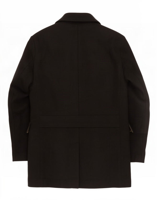 Cappotto doppiopetto militare da uomo Marks & Spencer UK 38 medio nero