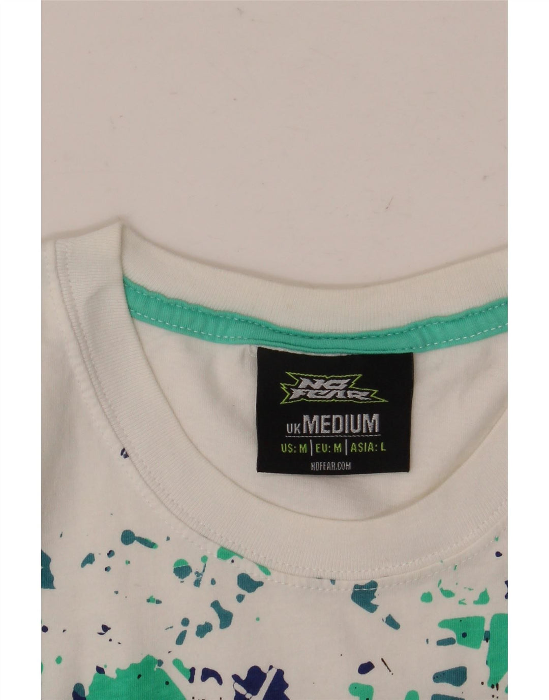 NO FEAR T-shirt grafica da uomo Top bianco medio