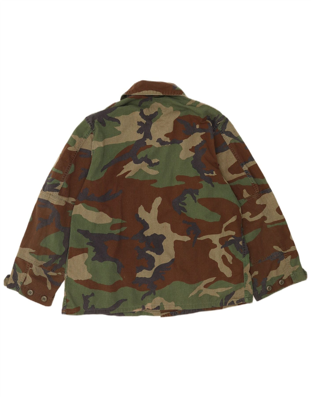 Camicia militare vintage da uomo mimetica kaki media