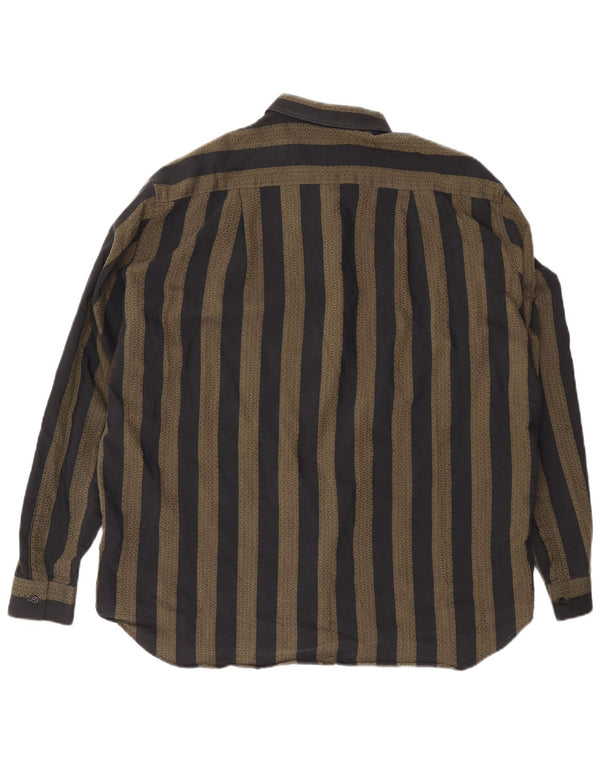 Camicia da uomo VINTAGE XL a righe grigie