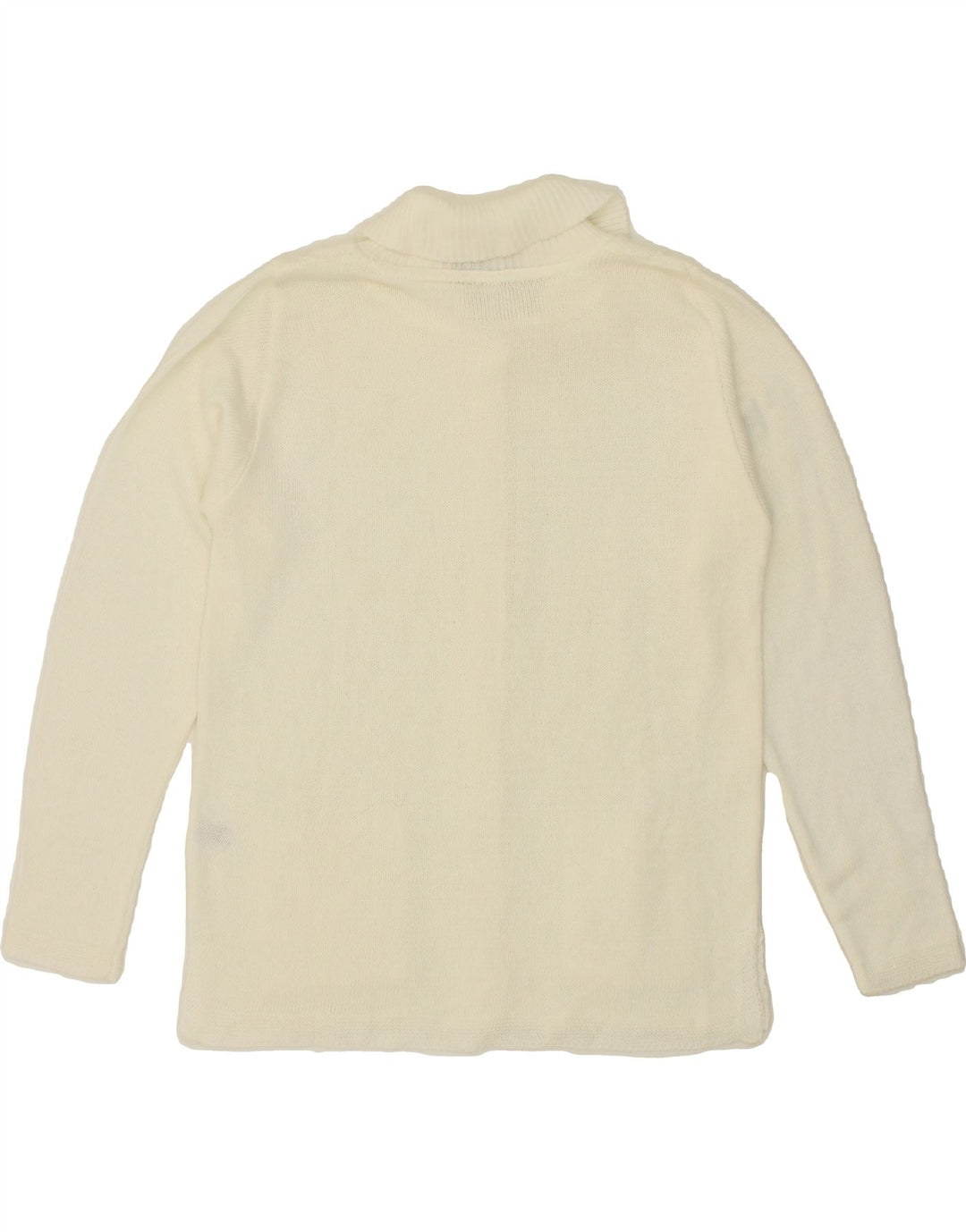 VINTAGE Womens Cardigan Sweater UK 12 Medium White Acrylic Vintage Vintage and Second-Hand Vintage from Messina Hembry 